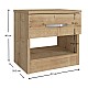 Κομοδίνο μελαμίνης Lube Megapap χρώμα sapphire oak 40x28,2x40εκ. Κομοδίνο μελαμίνης Lube Megapap χρώμα sapphire oak 40x28,2x40εκ.
