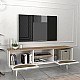 Έπιπλο τηλεόρασης Aureta Megapap χρώμα λευκό - sapphire oak 150x35x52,8 εκ. Έπιπλο τηλεόρασης Aureta Megapap χρώμα λευκό - sapphire oak 150x35x52,8 εκ.