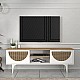 Έπιπλο τηλεόρασης Aureta Megapap χρώμα λευκό - sapphire oak 150x35x52,8 εκ. Έπιπλο τηλεόρασης Aureta Megapap χρώμα λευκό - sapphire oak 150x35x52,8 εκ.