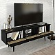 Έπιπλο τηλεόρασης Bolea Megapap χρώμα modern black 150x35x49,7 εκ.