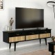 Έπιπλο τηλεόρασης Bolea Megapap χρώμα modern black 150x35x49,7 εκ. Έπιπλο τηλεόρασης Bolea Megapap χρώμα modern black 150x35x49,7 εκ.