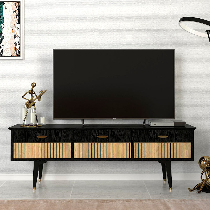 Έπιπλο τηλεόρασης Bolea Megapap χρώμα modern black 150x35x49,7 εκ. Έπιπλο τηλεόρασης Bolea Megapap χρώμα modern black 150x35x49,7 εκ.