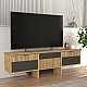 Έπιπλο τηλεόρασης Venita Megapap χρώμα sapphire oak - ανθρακί 150x35x45,3εκ. Έπιπλο τηλεόρασης Venita Megapap χρώμα sapphire oak - ανθρακί 150x35x45,3εκ.