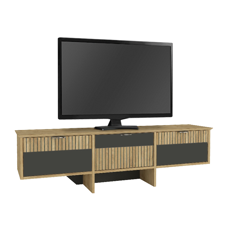 Έπιπλο τηλεόρασης Venita Megapap χρώμα sapphire oak - ανθρακί 150x35x45,3εκ. Έπιπλο τηλεόρασης Venita Megapap χρώμα sapphire oak - ανθρακί 150x35x45,3εκ.