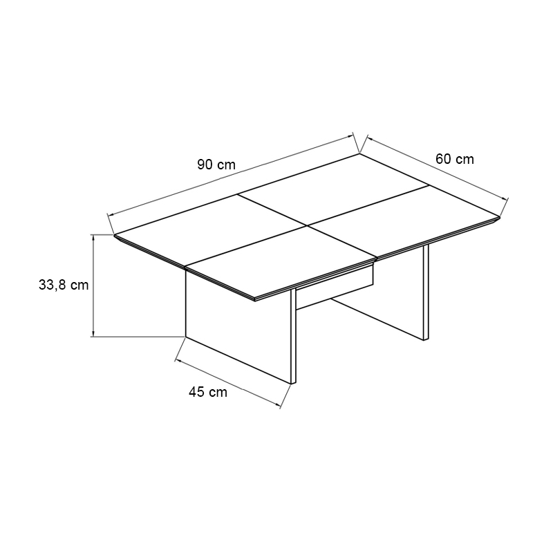 Τραπεζάκι σαλονιού Venita Megapap χρώμα sapphire oak - ανθρακί 90x60x33,8εκ. Τραπεζάκι σαλονιού Venita Megapap χρώμα sapphire oak - ανθρακί 90x60x33,8εκ.