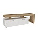 Έπιπλο τηλεόρασης Acnes Megapap χρώμα λευκό - sapphire oak 160x40x53εκ. Έπιπλο τηλεόρασης Acnes Megapap χρώμα λευκό - sapphire oak 160x40x53εκ.