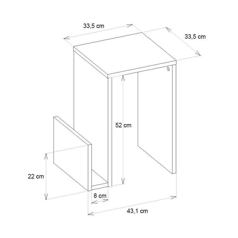 Τραπεζάκι βοηθητικό Regnar Megapap χρώμα rebab 43,1x33,5x52εκ. Τραπεζάκι βοηθητικό Regnar Megapap χρώμα rebab 43,1x33,5x52εκ.