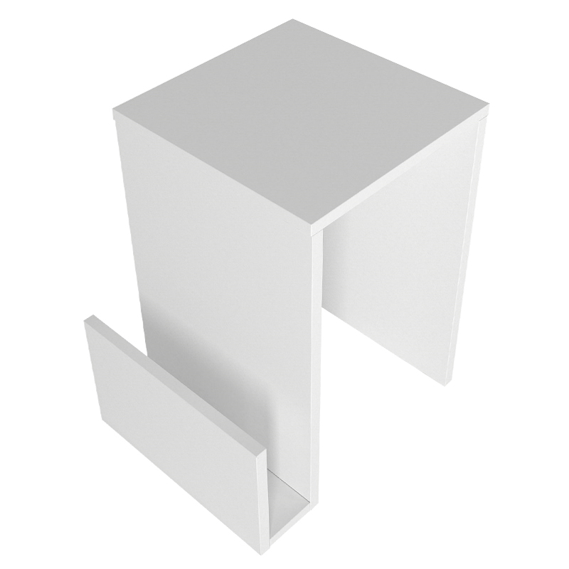 Τραπεζάκι βοηθητικό Regnar Megapap χρώμα λευκό  43,1x33,5x52εκ.