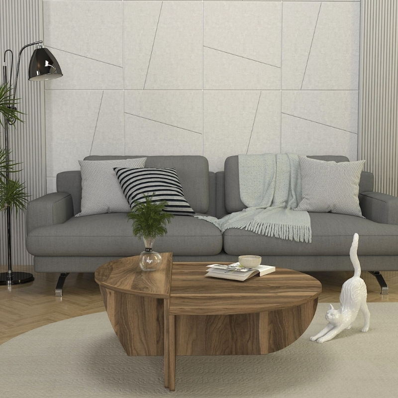 Τραπεζάκι σαλονιού Nilvia Megapap χρώμα καρυδί Ø85x35εκ. Τραπεζάκι σαλονιού Nilvia Megapap χρώμα καρυδί Ø85x35εκ.