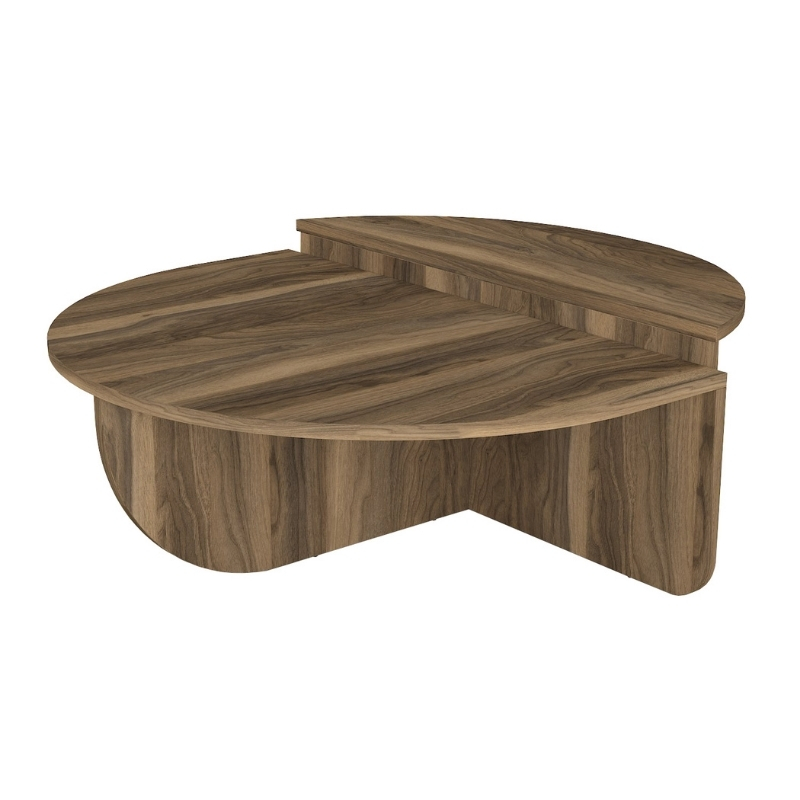 Τραπεζάκι σαλονιού Nilvia Megapap χρώμα καρυδί Ø85x35εκ. Τραπεζάκι σαλονιού Nilvia Megapap χρώμα καρυδί Ø85x35εκ.