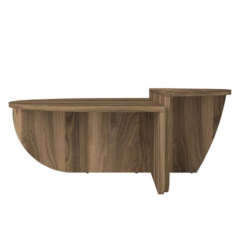 Τραπεζάκι σαλονιού Nilvia Megapap χρώμα καρυδί Ø85x35εκ. Τραπεζάκι σαλονιού Nilvia Megapap χρώμα καρυδί Ø85x35εκ.