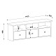 Έπιπλο τηλεόρασης Mahen Megapap χρώμα sapphire oak 140x35x49,8εκ. Έπιπλο τηλεόρασης Mahen Megapap χρώμα sapphire oak 140x35x49,8εκ.