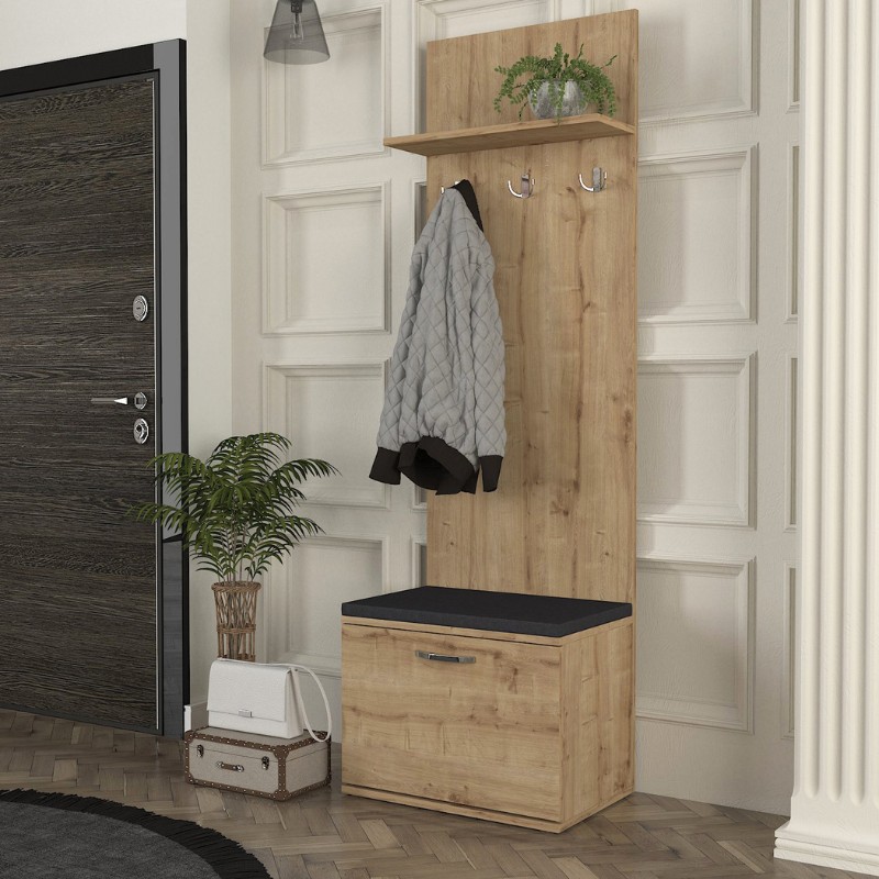 Έπιπλο εισόδου Track Megapap χρώμα sapphire oak 60x38,2x190εκ. Έπιπλο εισόδου Track Megapap χρώμα sapphire oak 60x38,2x190εκ.