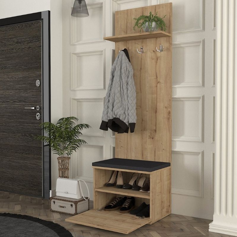 Έπιπλο εισόδου Track Megapap χρώμα sapphire oak 60x38,2x190εκ. Έπιπλο εισόδου Track Megapap χρώμα sapphire oak 60x38,2x190εκ.
