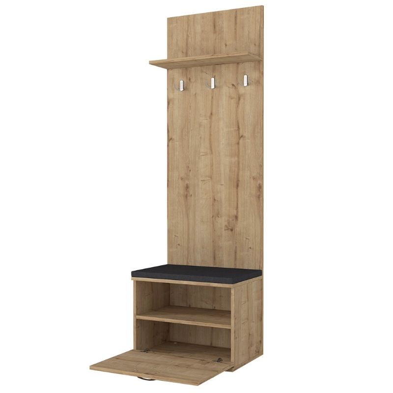 Έπιπλο εισόδου Track Megapap χρώμα sapphire oak 60x38,2x190εκ. Έπιπλο εισόδου Track Megapap χρώμα sapphire oak 60x38,2x190εκ.