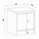 Κομοδίνο Conve Megapap χρώμα sapphire oak 40x35x45εκ. Κομοδίνο Conve Megapap χρώμα sapphire oak 40x35x45εκ.