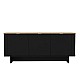Μπουφές Bohema Megapap χρώμα μαύρο - sepet oak 180x47x76,6εκ.