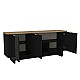 Μπουφές Bohema Megapap χρώμα μαύρο - sepet oak 180x47x76,6εκ.