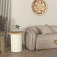 Τραπεζάκι βοηθητικό Bohema Megapap χρώμα ivory - sepet oak Ø50x53,2εκ. Τραπεζάκι βοηθητικό Bohema Megapap χρώμα ivory - sepet oak Ø50x53,2εκ.