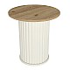 Τραπεζάκι βοηθητικό Bohema Megapap χρώμα ivory - sepet oak Ø50x53,2εκ. Τραπεζάκι βοηθητικό Bohema Megapap χρώμα ivory - sepet oak Ø50x53,2εκ.