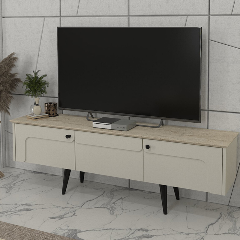 Έπιπλο τηλεόρασης Sevilla Megapap χρώμα sandstone - travertine 150x35x45,6εκ. Έπιπλο τηλεόρασης Sevilla Megapap χρώμα sandstone - travertine 150x35x45,6εκ.