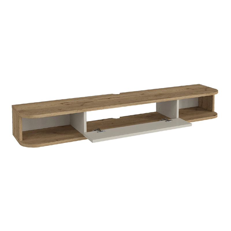 Έπιπλο τηλεόρασης επιτοίχιο Cross Megapap με LED χρώμα sepet oak - sandstone 150x29,6x19,2εκ. Έπιπλο τηλεόρασης επιτοίχιο Cross Megapap με LED χρώμα sepet oak - sandstone 150x29,6x19,2εκ.