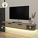 Έπιπλο τηλεόρασης επιτοίχιο Noland Megapap με LED χρώμα rota oak 150x35x19,2εκ. Έπιπλο τηλεόρασης επιτοίχιο Noland Megapap με LED χρώμα rota oak 150x35x19,2εκ.