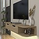 Έπιπλο τηλεόρασης επιτοίχιο Noland Megapap με LED χρώμα rota oak 150x35x19,2εκ. Έπιπλο τηλεόρασης επιτοίχιο Noland Megapap με LED χρώμα rota oak 150x35x19,2εκ.