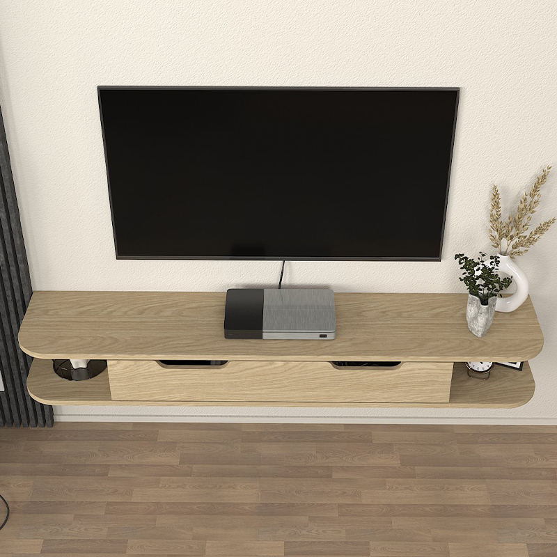 Έπιπλο τηλεόρασης επιτοίχιο Noland Megapap με LED χρώμα rota oak 150x35x19,2εκ. Έπιπλο τηλεόρασης επιτοίχιο Noland Megapap με LED χρώμα rota oak 150x35x19,2εκ.