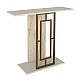 Κονσόλα Alderas Megapap χρώμα λευκό - travertine - χρυσό 90x29,6x76,8εκ.