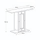 Κονσόλα Alderas Megapap χρώμα λευκό - travertine - χρυσό 90x29,6x76,8εκ.