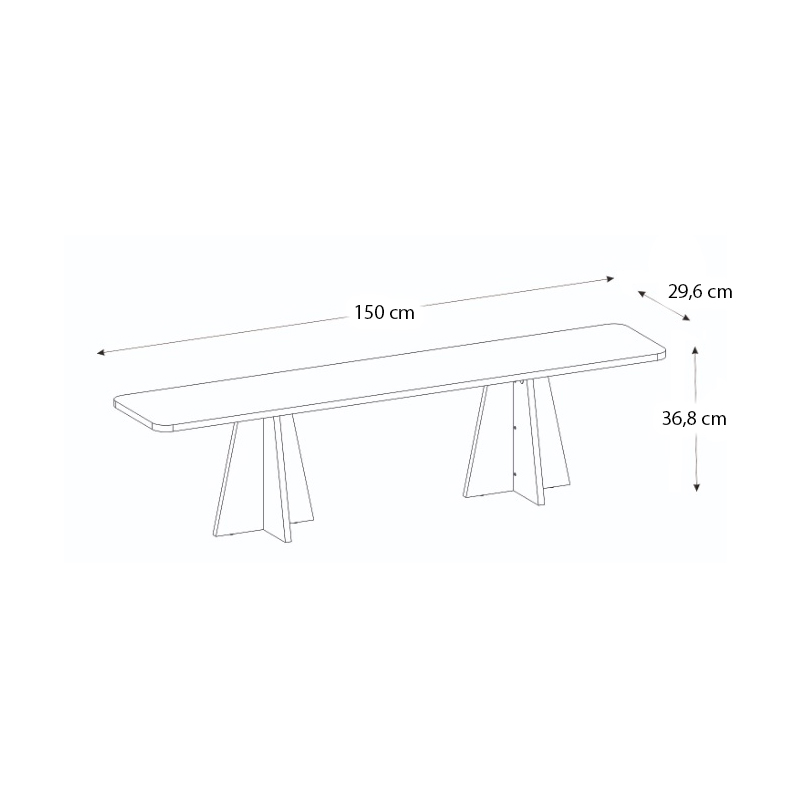 Έπιπλο τηλεόρασης Sugar Megapap χρώμα λευκό 150x29,6x36,8εκ. Έπιπλο τηλεόρασης Sugar Megapap χρώμα λευκό 150x29,6x36,8εκ.
