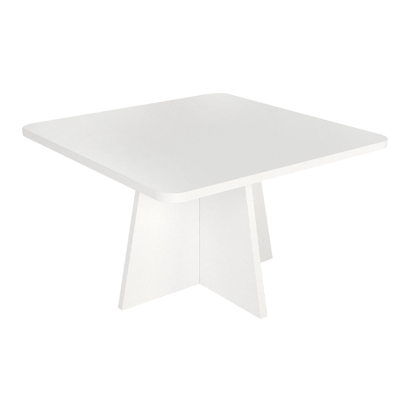 Τραπεζάκι σαλονιού Sugar Megapap χρώμα λευκό 60x60x36,8εκ.