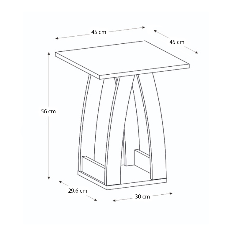 Τραπεζάκι βοηθητικό - Κομοδίνο Deros Megapap χρώμα sepet oak 45x45x56εκ. Τραπεζάκι βοηθητικό - Κομοδίνο Deros Megapap χρώμα sepet oak 45x45x56εκ.