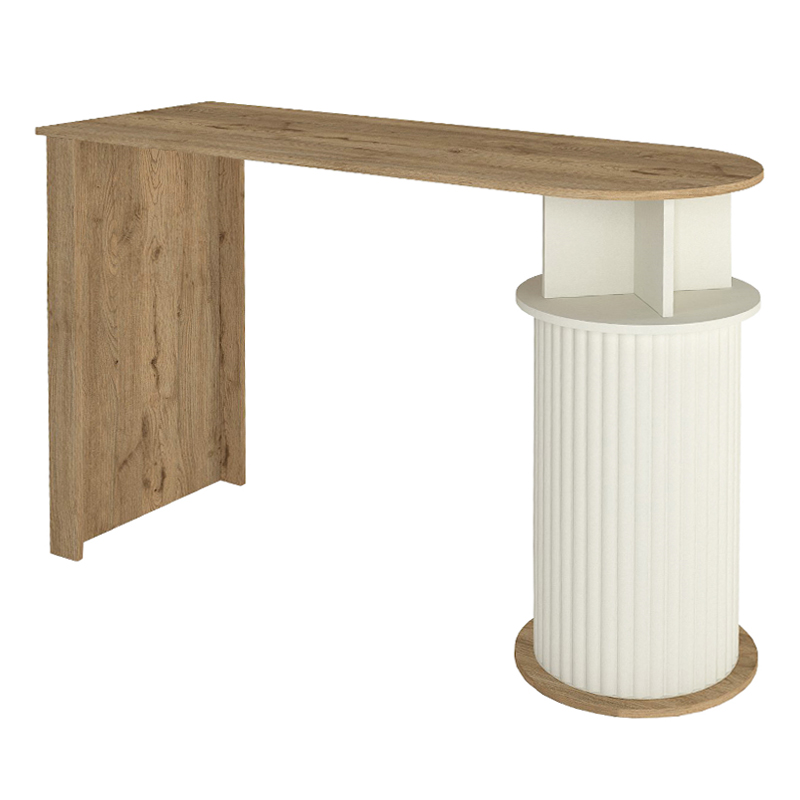 Τραπέζι μπαρ Bohema Megapap χρώμα sepet oak - ivory 150x51,6x101,8εκ. Τραπέζι μπαρ Bohema Megapap χρώμα sepet oak - ivory 150x51,6x101,8εκ.