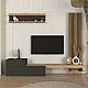 Σύνθεση τηλεόρασης Dumont Megapap χρώμα ανθρακί - sepet oak 240x36,8x200εκ. Σύνθεση τηλεόρασης Dumont Megapap χρώμα ανθρακί - sepet oak 240x36,8x200εκ.
