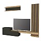 Σύνθεση τηλεόρασης Dumont Megapap χρώμα ανθρακί - sepet oak 240x36,8x200εκ. Σύνθεση τηλεόρασης Dumont Megapap χρώμα ανθρακί - sepet oak 240x36,8x200εκ.
