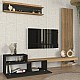 Σύνθεση τηλεόρασης Dumont Megapap χρώμα ανθρακί - sepet oak 240x36,8x200εκ. Σύνθεση τηλεόρασης Dumont Megapap χρώμα ανθρακί - sepet oak 240x36,8x200εκ.