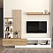 Σύνθεση τηλεόρασης Vermont Megapap χρώμα λευκό - sepet oak 240x40x192εκ.