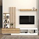 Σύνθεση τηλεόρασης Vermont Megapap χρώμα λευκό - sepet oak 240x40x192εκ. Σύνθεση τηλεόρασης Vermont Megapap χρώμα λευκό - sepet oak 240x40x192εκ.