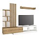 Σύνθεση τηλεόρασης Vermont Megapap χρώμα λευκό - sepet oak 240x40x192εκ. Σύνθεση τηλεόρασης Vermont Megapap χρώμα λευκό - sepet oak 240x40x192εκ.