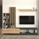 Σύνθεση τηλεόρασης Vermont Megapap χρώμα ανθρακί - sepet oak 240x40x192εκ. Σύνθεση τηλεόρασης Vermont Megapap χρώμα ανθρακί - sepet oak 240x40x192εκ.