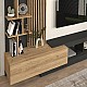 Σύνθεση τηλεόρασης Vermont Megapap χρώμα ανθρακί - sepet oak 240x40x192εκ. Σύνθεση τηλεόρασης Vermont Megapap χρώμα ανθρακί - sepet oak 240x40x192εκ.