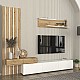 Σύνθεση τηλεόρασης Rosaline Megapap χρώμα λευκό - sepet oak 233x31,3x196,8εκ. Σύνθεση τηλεόρασης Rosaline Megapap χρώμα λευκό - sepet oak 233x31,3x196,8εκ.