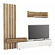 Σύνθεση τηλεόρασης Rosaline Megapap χρώμα λευκό - sepet oak 233x31,3x196,8εκ. Σύνθεση τηλεόρασης Rosaline Megapap χρώμα λευκό - sepet oak 233x31,3x196,8εκ.