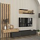 Σύνθεση τηλεόρασης Rosaline Megapap χρώμα ανθρακί - sepet oak 233x31,3x196,8εκ. Σύνθεση τηλεόρασης Rosaline Megapap χρώμα ανθρακί - sepet oak 233x31,3x196,8εκ.