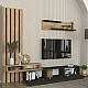 Σύνθεση τηλεόρασης Rosaline Megapap χρώμα ανθρακί - sepet oak 233x31,3x196,8εκ. Σύνθεση τηλεόρασης Rosaline Megapap χρώμα ανθρακί - sepet oak 233x31,3x196,8εκ.