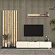 Σύνθεση τηλεόρασης Nagini Megapap χρώμα ivory - sapphire oak - ανθρακί 260x39,4x203,6εκ. Σύνθεση τηλεόρασης Nagini Megapap χρώμα ivory - sapphire oak - ανθρακί 260x39,4x203,6εκ.