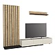 Σύνθεση τηλεόρασης Nagini Megapap χρώμα ivory - sapphire oak - ανθρακί 260x39,4x203,6εκ. Σύνθεση τηλεόρασης Nagini Megapap χρώμα ivory - sapphire oak - ανθρακί 260x39,4x203,6εκ.