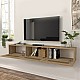 Έπιπλο τηλεόρασης επιτοίχιο Samuel Megapap χρώμα sapphire oak 180x31,4x28,6εκ.